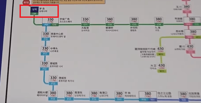 夢洲の路線図